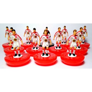 Subbuteo Andrew Table Soccer Fortuna Dusseldorf 1979-1980 on classic Hasbro bases